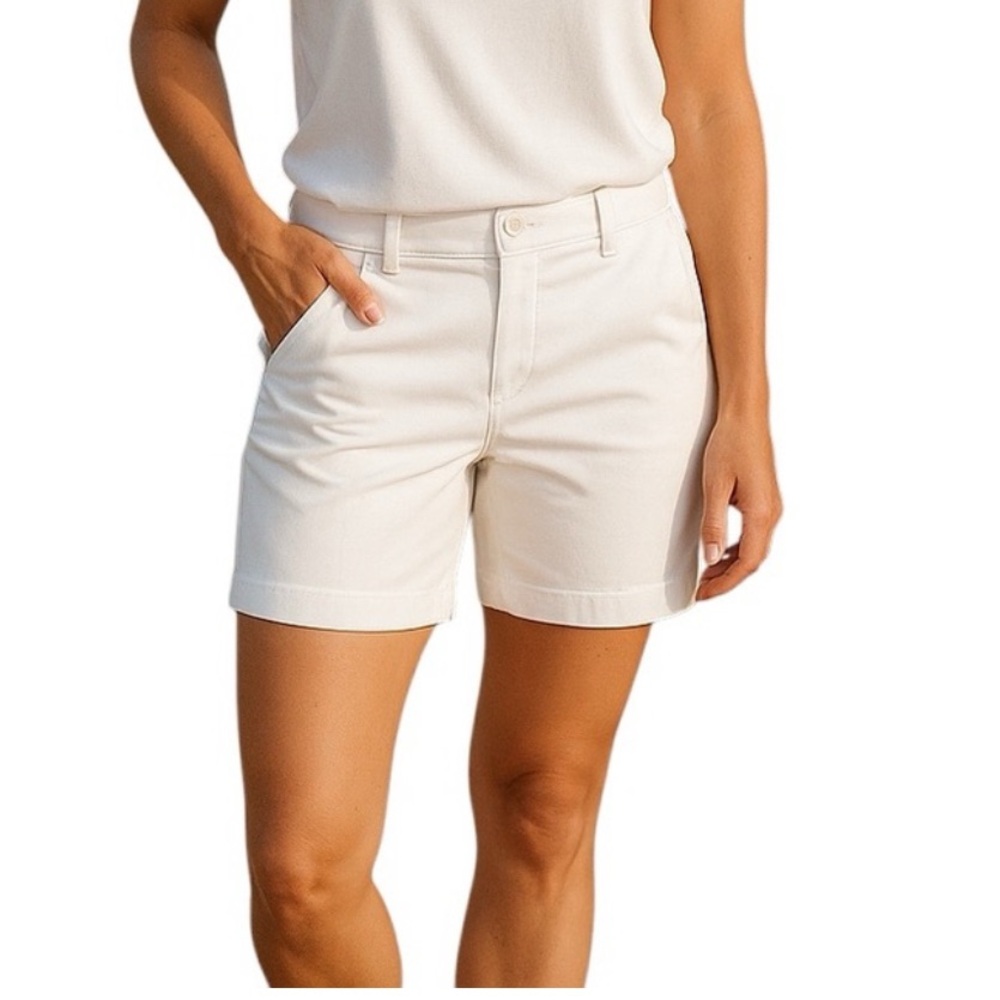 Under Armour Heat Gear Fitted Golf Shorts Women’s Sz 2 White Bermuda